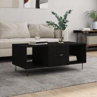Salontafel 102x50x40 cm bewerkt hout zwart - thumbnail