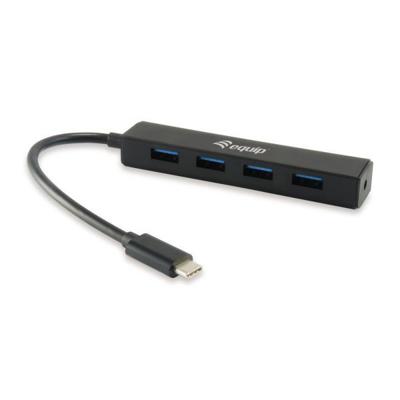 Equip USB-Hub USB-C (USB 3.2 Gen 2) multiport hub 4 poorten Zwart Equip USB-Hub USB-C (USB 3.2 Gen 2) multiport hub 4 poorten Zwart