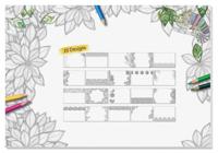 Sigel Adult Coloring HO580 Bureau onderlegger Blanco Zwart/wit (b x h) 595 mm x 410 mm - thumbnail