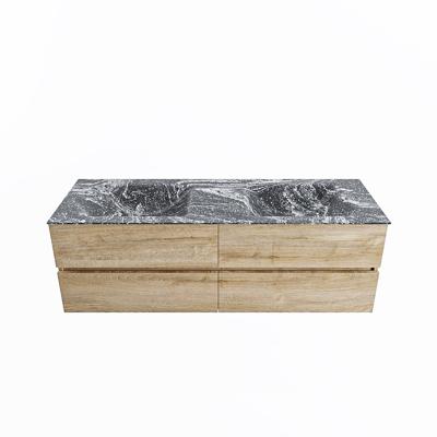MONDIAZ VICA-DLUX 150cm badmeubel onderkast Washed Oak 4 lades. Inbouw wastafel CLOUD dubbel zonder kraangat, kleur Lava. MONDIAZ VICA-DLUX 150cm badmeubel onderkast Washed Oak 4 lades. Inbouw wastafel CLOUD dubbel zonder kraangat, kleur Lava.