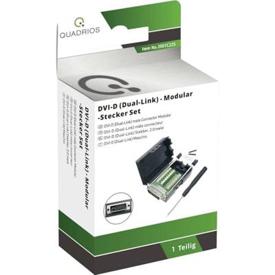 Quadrios 2001C225 DVI-connector Stekker, recht Aantal polen: 26 Zwart 1 stuk(s)