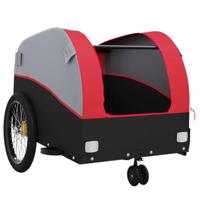 Fietstrailer 30 kg ijzer zwart en rood - thumbnail