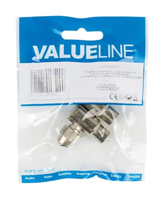 Coax connector metaal female haaks