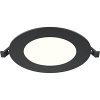 LED Downlight Inbouwspot Dimbaar - Brinton Thin - 6W 470lm 120° Bundelhoek - Natuurlijk Wit 4000K - IP40 - Rond - Zwart - Ø128mm Buitenmaat - Ø110mm Zaagmaat - thumbnail