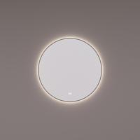 Spiegel Hipp Design SPV 13500 BL Rond Met Verlichting Incl. Spiegelverwarming en Mat Zwart Frame (Alle Maten) - thumbnail