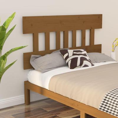 Hoofdbord 123,5x3x81 cm massief grenenhout honingbruin