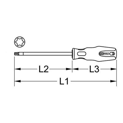 KS Tools 159.1036 Torx-schroevendraaier Grootte T 27 1 stuk(s)