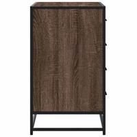 Ladekast 70x41x70 cm bewerkt hout bruin eikenkleur - thumbnail