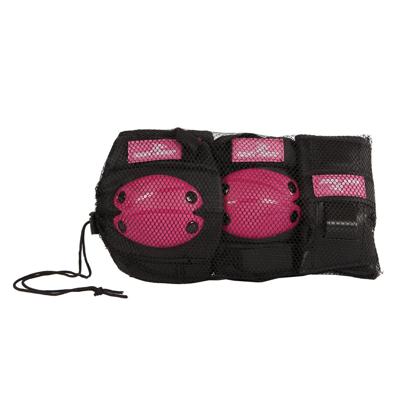 Street Rider skate beschermset 6 delig roze/zwart small