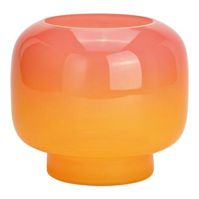 Glazen vaas pink/roze (B/H/D) 15x14x15cm