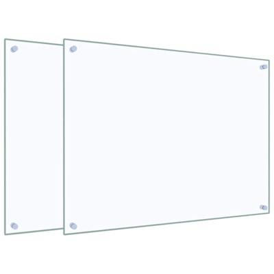 VidaXL Spatschermen keuken 2 st 80x60 cm gehard glas transparant VidaXL Spatschermen keuken 2 st 80x60 cm gehard glas transparant