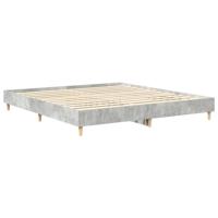 Bedframe zonder matras 200x200 cm spaanplaat betongrijs - thumbnail