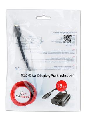 Gembird Gembird A-CM-DPF-01 USB Type-C 3.1 DisplayPort-adapter en kabelconnector zwart