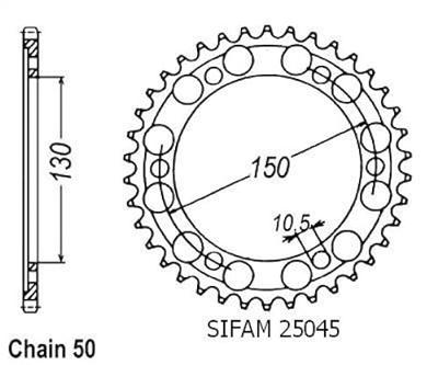 ESJOT Chain wheel 530 46z steel black