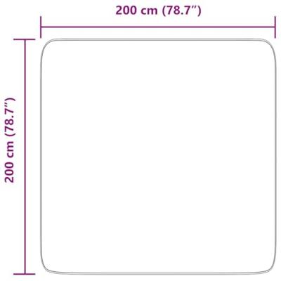 Hoogpolig vloerkleed NAVARRA 200x200 cm polyester donkergrijs Hoogpolig vloerkleed NAVARRA 200x200 cm polyester donkergrijs