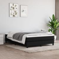 Boxspring met matras stof zwart 140x200 cm - thumbnail