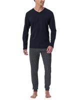 Schiesser Schiesser Pyjama Long nightblue 181922 54/XL - thumbnail