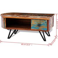 vidaXL Salontafel met ijzeren poten gerecycled hout - thumbnail