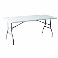 Marbueno Vouwtafel Kunststof Wit 180X74X74 cm Catering, Strand en Kamperen 10528 - thumbnail