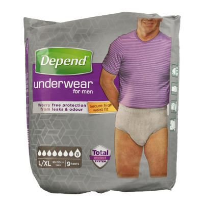 Depend Pants men super maat L/XL 9 Stuks