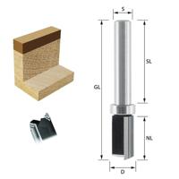 ENT Groeffrees HM 12x19x55mm, Met lager op kolf, met vaste kolf 8mm - 7911651 - 7911651 - thumbnail