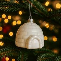 Eskimo glas L9b8,1h7,7 cm winterwit Decoris - Decoris - thumbnail