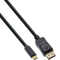 Kabel inline usb-c displaypt 3.1 4k m/m 2 m zwart - thumbnail