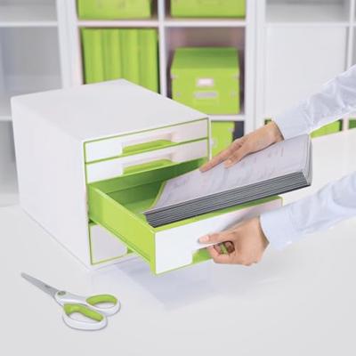 Ladenblok leitz wow 4 laden wit/groen