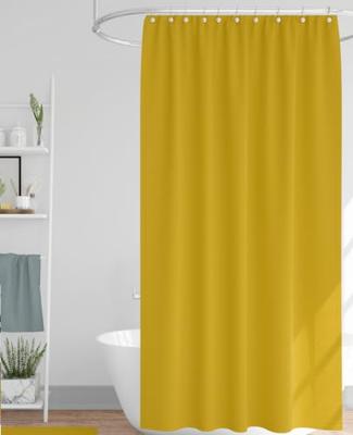 Urban Living Douchegordijn met ringen - okergeel - 180 x 200 cm
