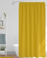 Urban Living Douchegordijn met ringen - okergeel - 180 x 200 cm - thumbnail