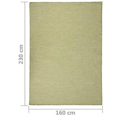 VidaXL Buitenkleed platgeweven 160x230 cm groen