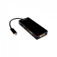 Hub USB V7 V7UC-DPHDVGADVI-BLK Zwart - thumbnail