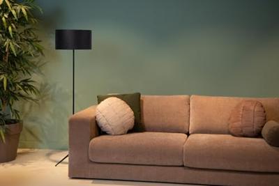 Lucide TONDO - Vloerlamp - Ø 38 cm - 1xE27 - Zwart