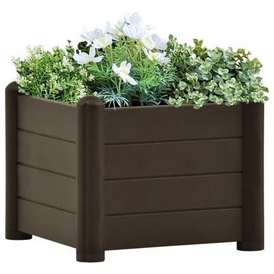 Plantenbak verhoogd 43x43x35 cm PP mokka Plantenbak verhoogd 43x43x35 cm PP mokka