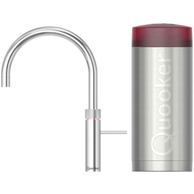 Quooker Fusion Round Keukenkraan Set - Kokend Warm- en Koud Water - Chroom - Inclusief COMBI Reservoir
