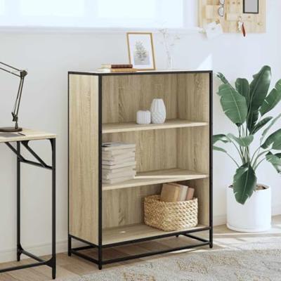 Boekenkast 80,5x35x107,5 cm bewerkt hout sonoma eikenkleurig