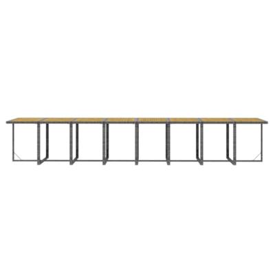 21-delige Tuinset met kussens poly rattan grijs