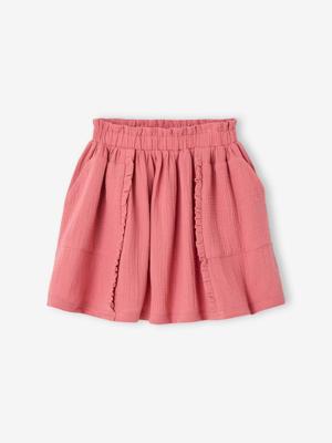 Rok van katoenen gaas terracottategel Rok van katoenen gaas terracottategel