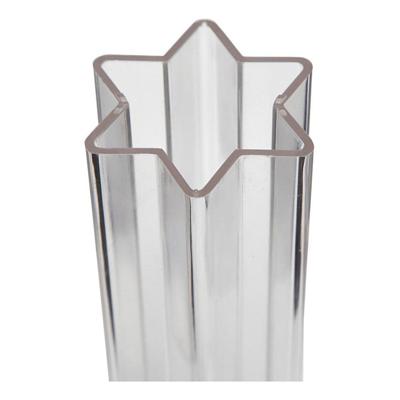 Creotime gietvorm kaarsen ster 22 cm transparant