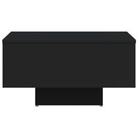 Salontafel 60x60x31,5 cm bewerkt hout zwart - thumbnail