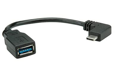 ROLINE USB 3.2 Gen 1 kabel Type C - Type A, Male/Female, OTG , zwart, 0,15 m - thumbnail