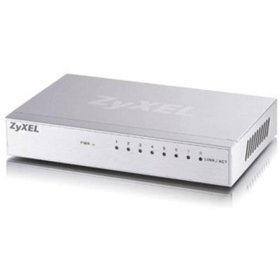 Zyxel 8-poorts Gigabit Ethernet-switch voor gaming en media, Levenslange garantie [GS108S]