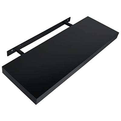 VidaXL Wandschappen zwevend 2 st 60x20x3,8 cm zwart VidaXL Wandschappen zwevend 2 st 60x20x3,8 cm zwart