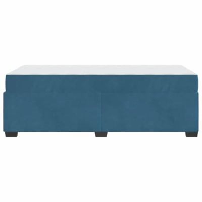 Bedframe met matras Donkerblauw 90 x 190 cm Fluweel