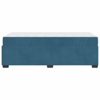 Bedframe met matras Donkerblauw 90 x 190 cm Fluweel - thumbnail