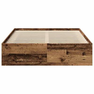 Bedframe zonder matras 140x200 cm bewerkt hout oud hout