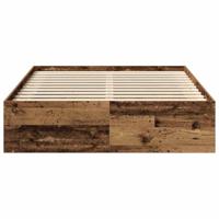 Bedframe zonder matras 140x200 cm bewerkt hout oud hout - thumbnail