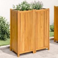 VidaXL Plantenbak met voering 84x42x100 cm massief acaciahout - thumbnail