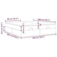 Ottoman bed met matrassen 180x200cm fluweel donkergroen - thumbnail