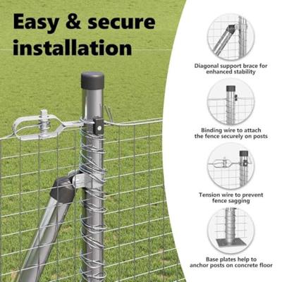 VidaXL Afrasteringspaal zilver 10 x 1,6 m (25 x 25 mm gaas) staal